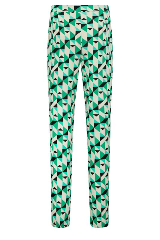 LTS Tall Women's Green Geometric Print Slim Leg Trousers | Long Tall Sally 5