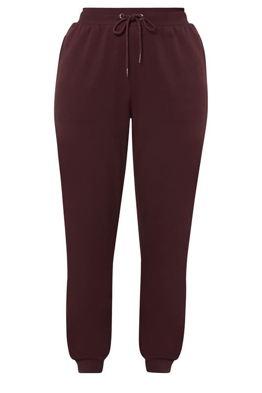 LTS Tall Women's Dark Cherry Red Cuffed Joggers | Long Tall Sally 5