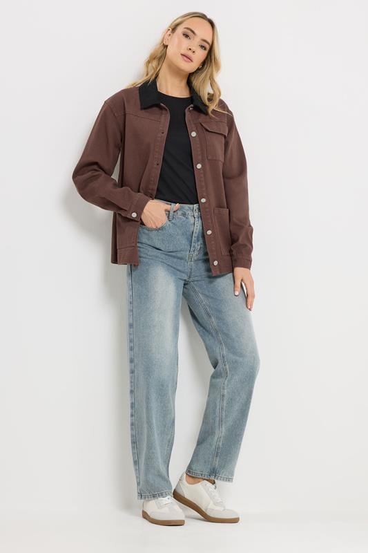 LTS Tall Women's Chocolate Brown Twill Barn Jacket | Long Tall Sally 2