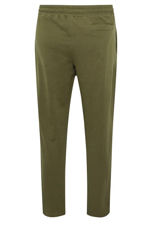 STUDIO A Big & Tall Khaki Green Pintuck Joggers | BadRhino 6
