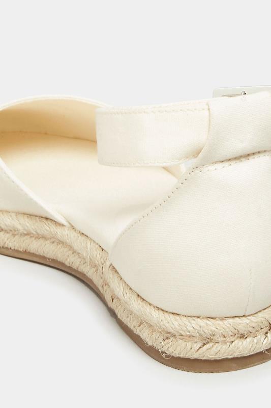 LTS White Closed Toe Espadrilles In Standard Fit | Long Tall Sally  4