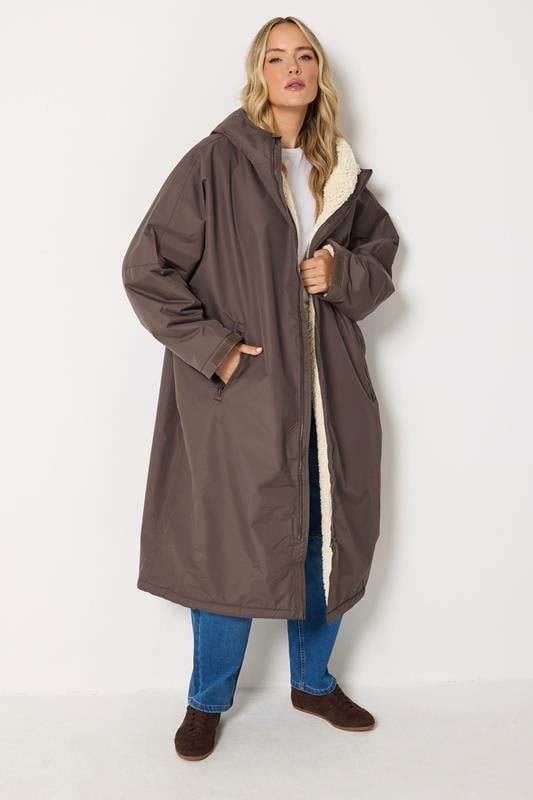  LTS Tall Brown Borg Lined Robe