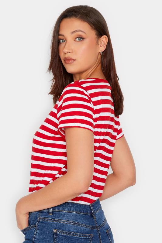 LTS Tall Womens 2 PACK Red & Black Stripe V-Neck T-Shirts | Long Tall Sally 7