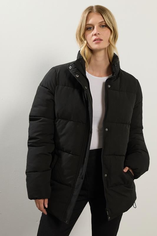 LTS Tall Black Padded Coat | Long Tall Sally 1