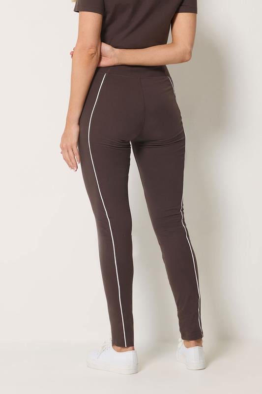 LTS Tall Women's Chocolate Brown Active Piped Leggings | Long Tall Sally 2