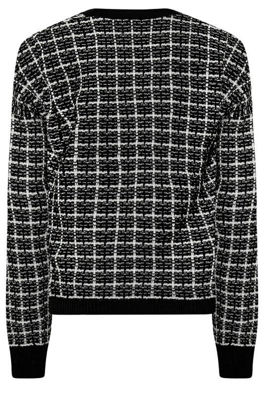 LTS Tall Women's Black Boucle Knitted Cardigan | Long Tall Sally 7