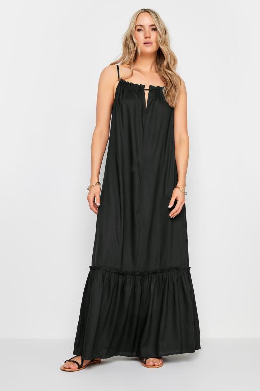 LTS Tall Women's Black Halter Neck Maxi Dress | Long Tall Sally 3
