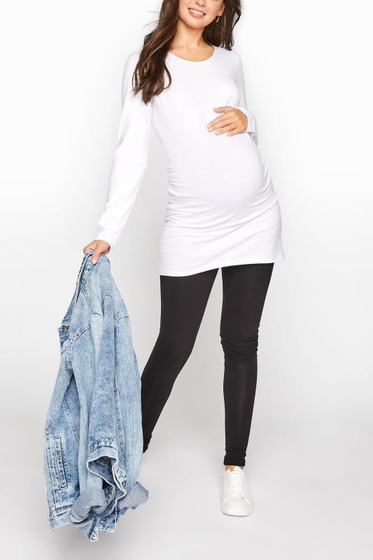 LTS 2 PACK Maternity Black & White Long Sleeve T-Shirt | Long Tall Sally 5
