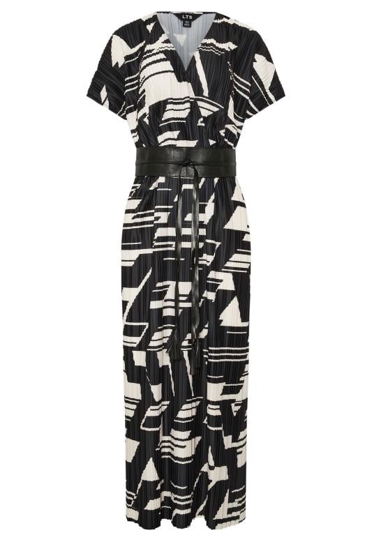 LTS Tall Women's Black Abstract Print Pleat Midi Dress | Long Tall Sally 5