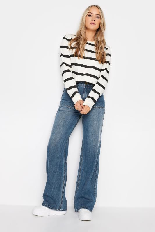 LTS Tall Womens Blue Wide Leg High Waisted Jeans | Long Tall Sally  2