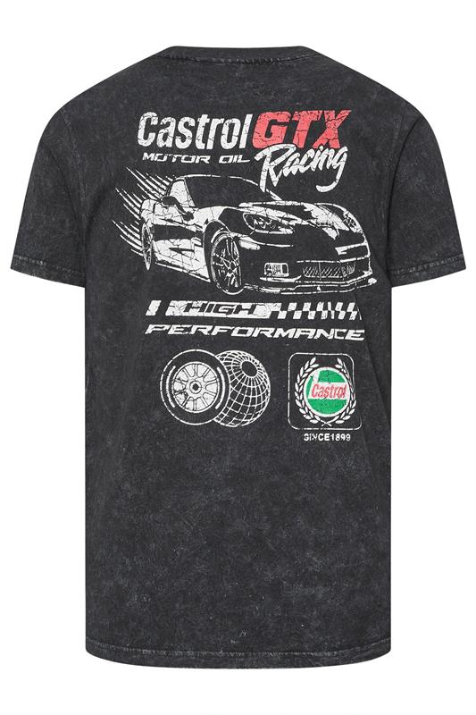 BadRhino Big & Tall Black Acid Wash 'Castrol' Graphic T-Shirt | BadRhino 2