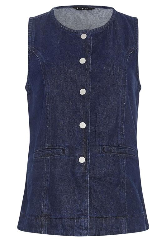 LTS Tall Women's Indigo Blue Denim Waistcoat | Long Tall Sally 5