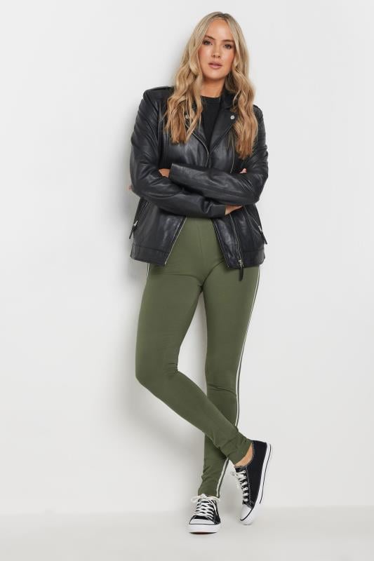 LTS Tall Khaki Green Stripe Leggings | Long Tall Sally 5