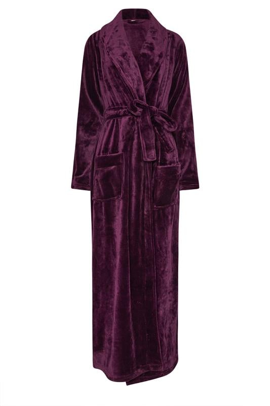 LTS Tall Burgundy Red Super Luxe Maxi Dressing Gown | Long Tall Sally 5