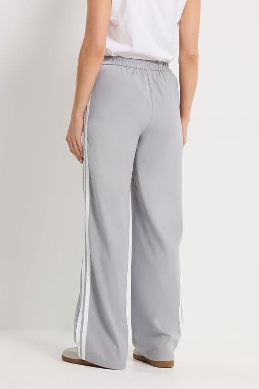 LTS Tall Women's Light Grey Side Stripe Wide Leg Trousers | Long Tall Sally 3