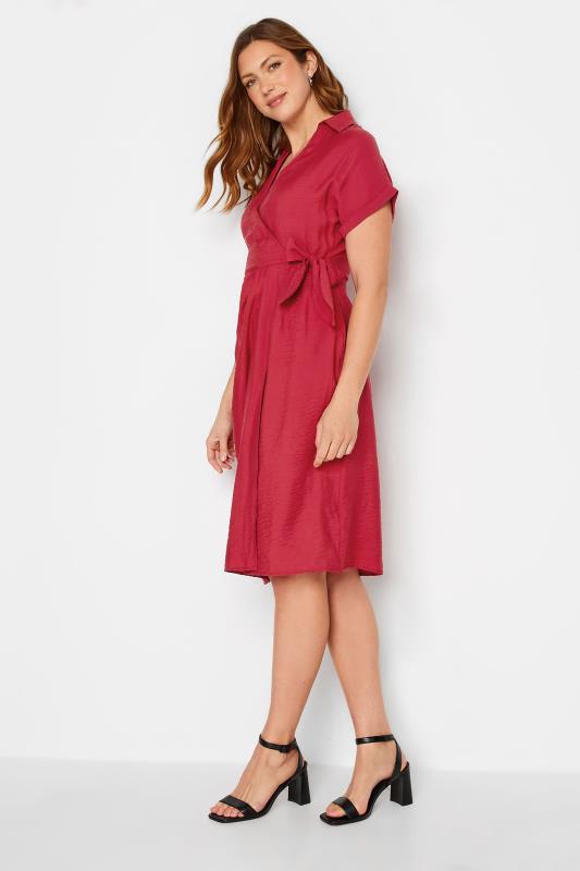 Tall  LTS Tall Red Wrap Front Midi Dress