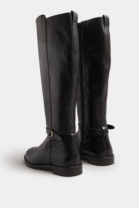 LTS Black Leather Knee High Riding Boot | Long Tall Sally 3