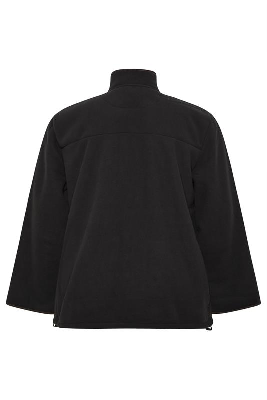 D555 Big & Tall Black Zip Through Fleece Jacket | BadRhino 4