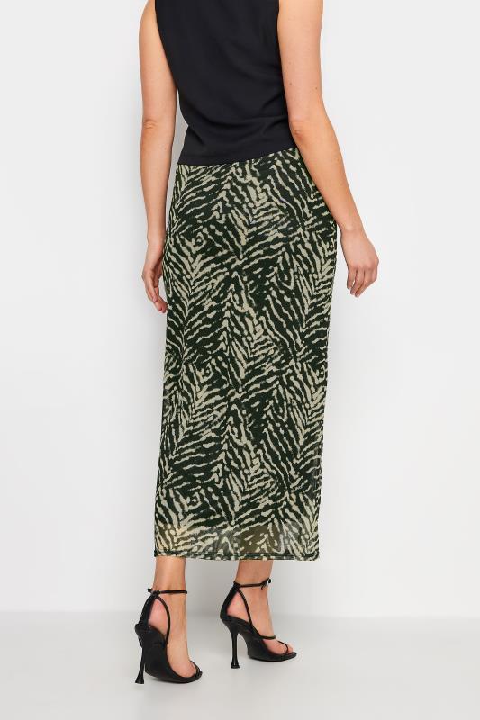 LTS Tall Womens Black Abstract Print Mesh Midi Skirt | Long Tall Sally 4