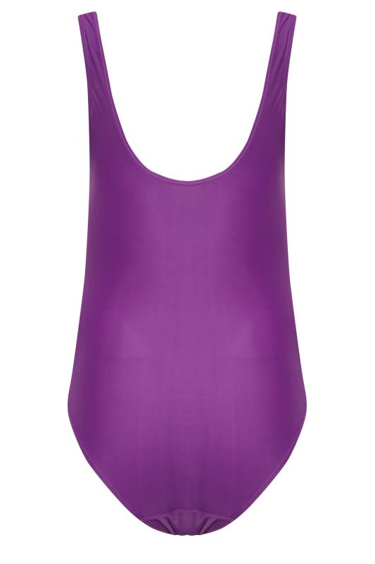 LTS Tall Purple Twist Cut Out Swimsuit | Long Tall Sally  7