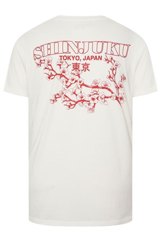 BadRhino Big & Tall White 'Shinjuku Tokyo' Graphic T-Shirt | BadRhino 9