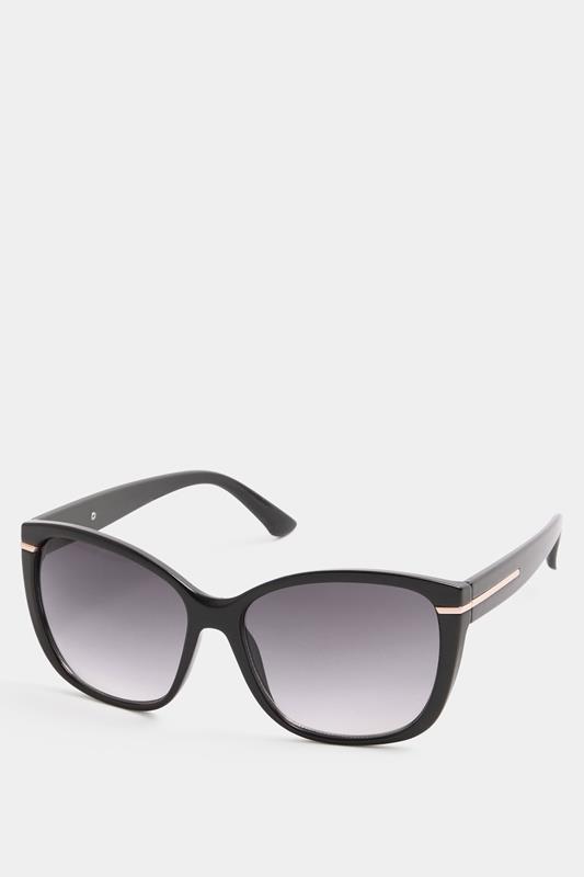 Black Metal Arm Detail Sunglasses
