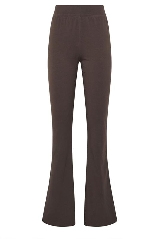 Tall  LTS Tall Chocolate Brown Striped Kick Flare Leggings