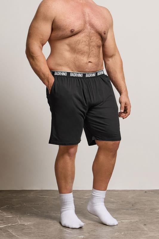 BadRhino Big & Tall Black Lounge Shorts