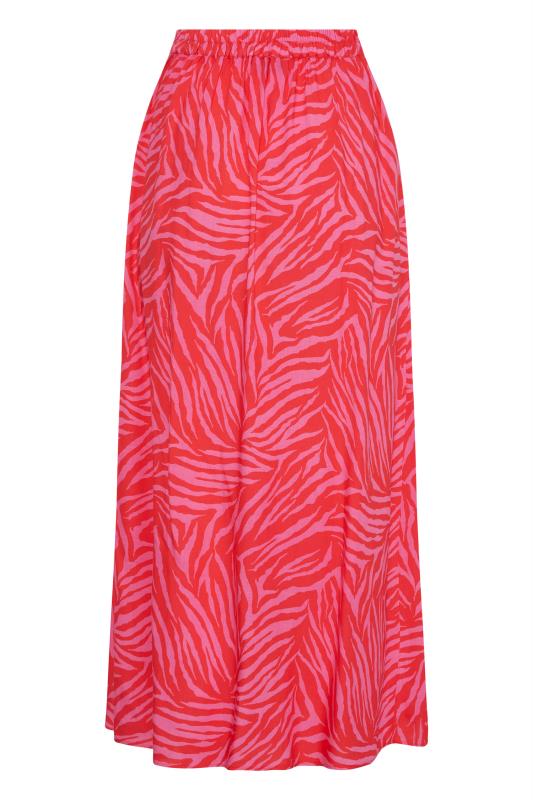 Tall Women's LTS Pink Zebra Print Midi Skirt | Long Tall Sally 4