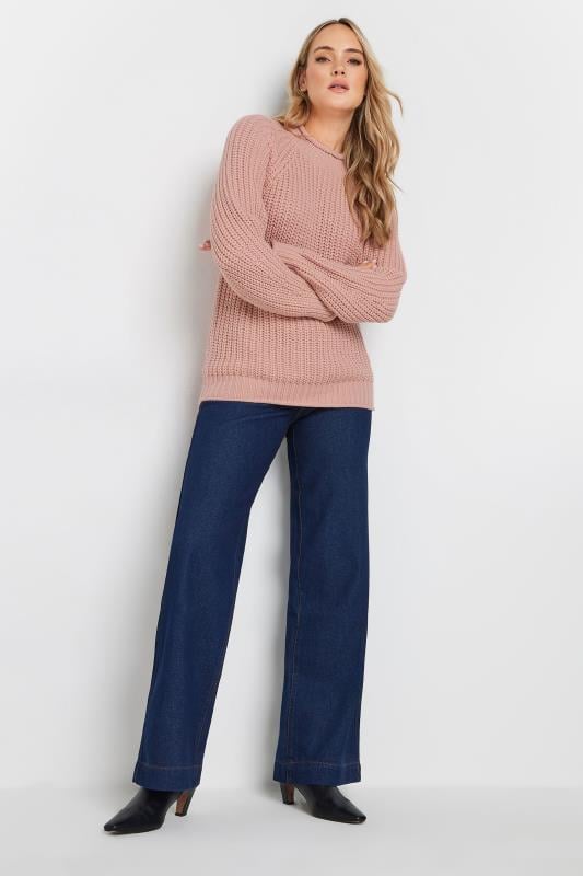 LTS Tall Coral Pink High Neck Knit Jumper | Long Tall Sally 2