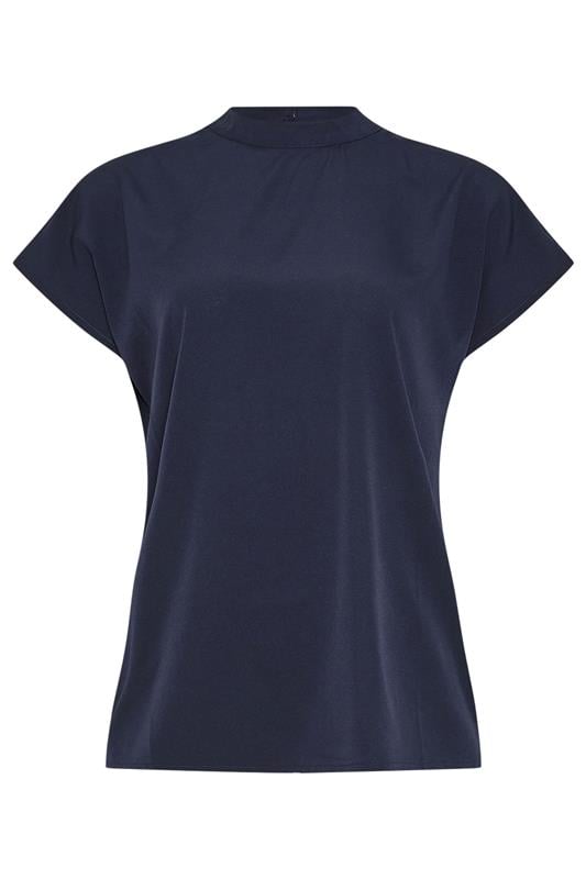 LTS Tall Navy Blue Grown-On Sleeve Top | Long Tall Sally 5