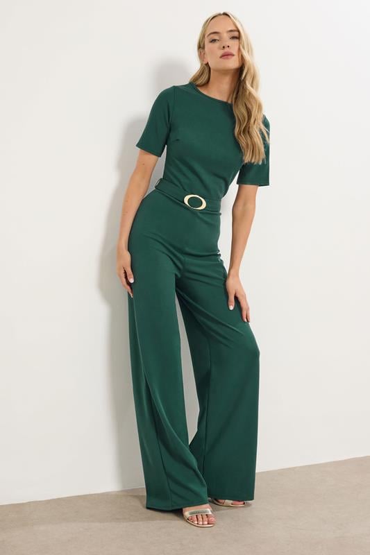 LTS Tall Dark Green Belted Jumpsuit | Long Tall Sally  2