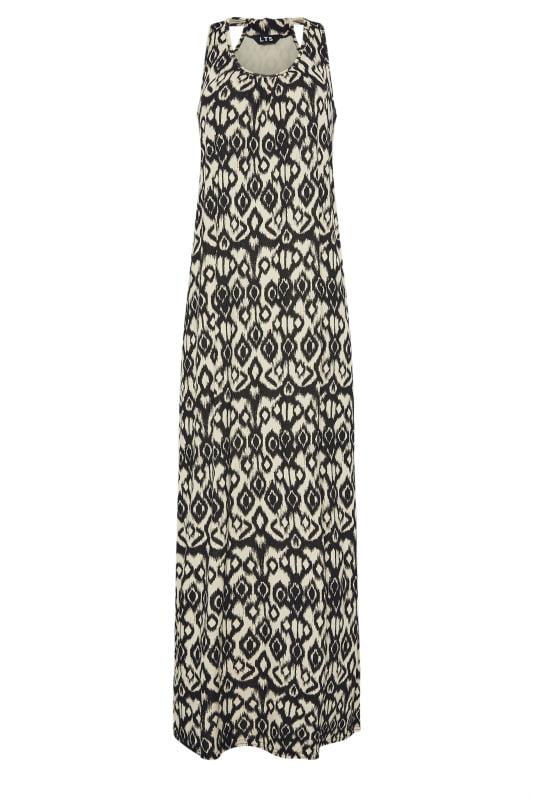 Tall  LTS Tall Black & Brown Aztec Print Maxi Dress