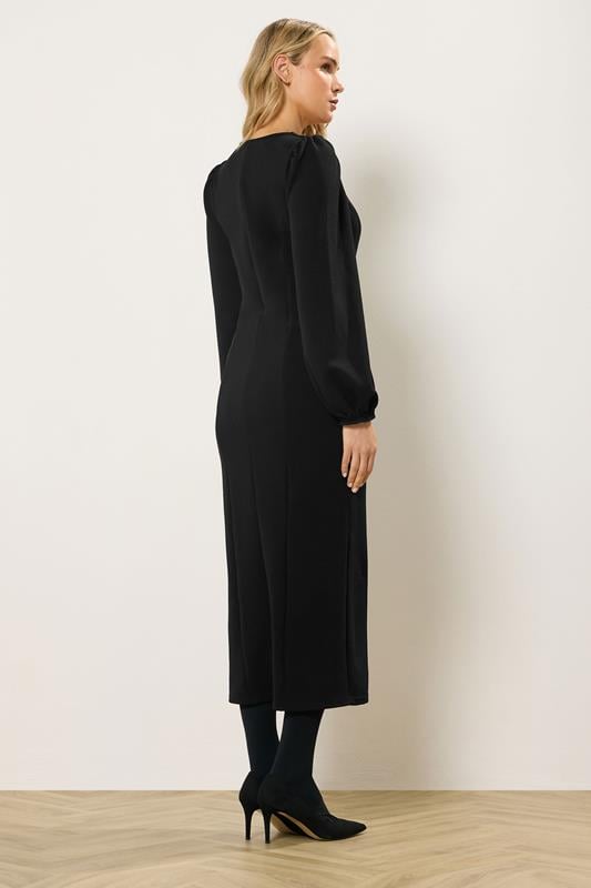 LTS Tall Women's Black Seam Front Midi Dress | Long Tall Sally 3