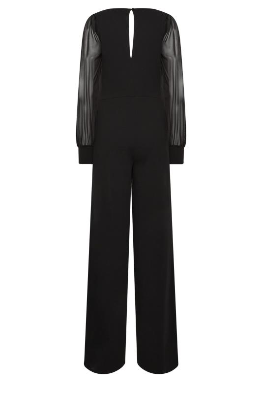 LTS Tall Women's Black Mesh Sleeve Jumpsuit | Long Tall Sally 7