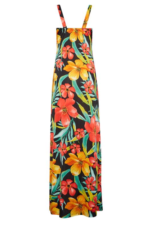 LTS Tall Women's Black Floral Print V-Neck Sleeveless Maxi Dress | Long Tall Sally 7
