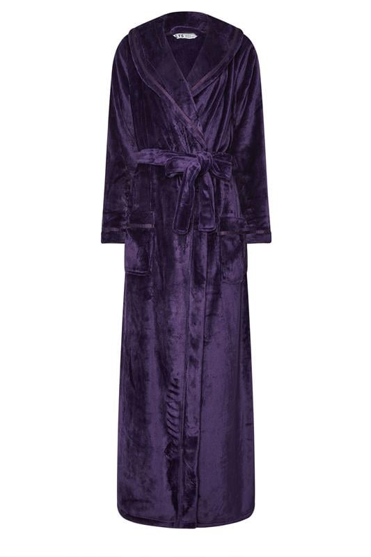 LTS Tall Purple Shawl Collar Maxi Dressing Gown | Long Tall Sally 5