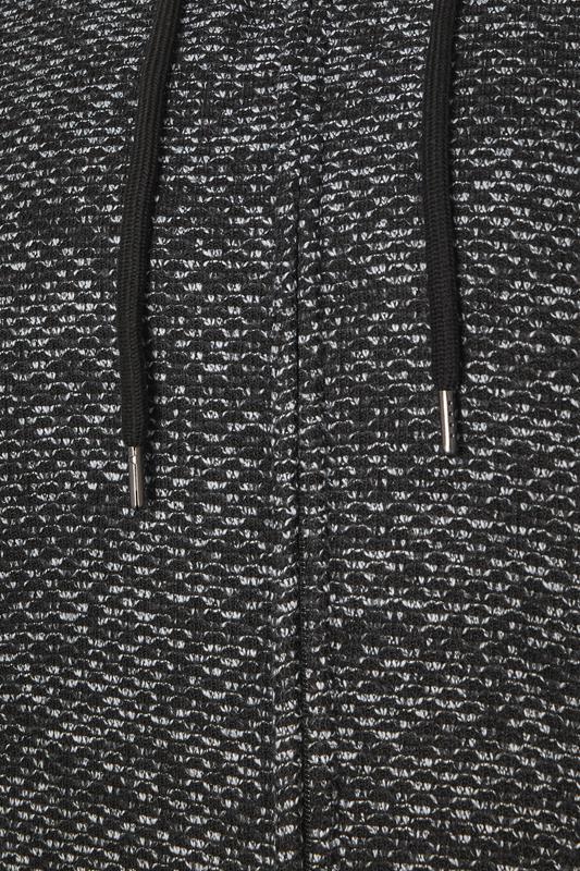D555 Big & Tall Black Knitted Sherpa Lined Hoodie | BadRhino 3