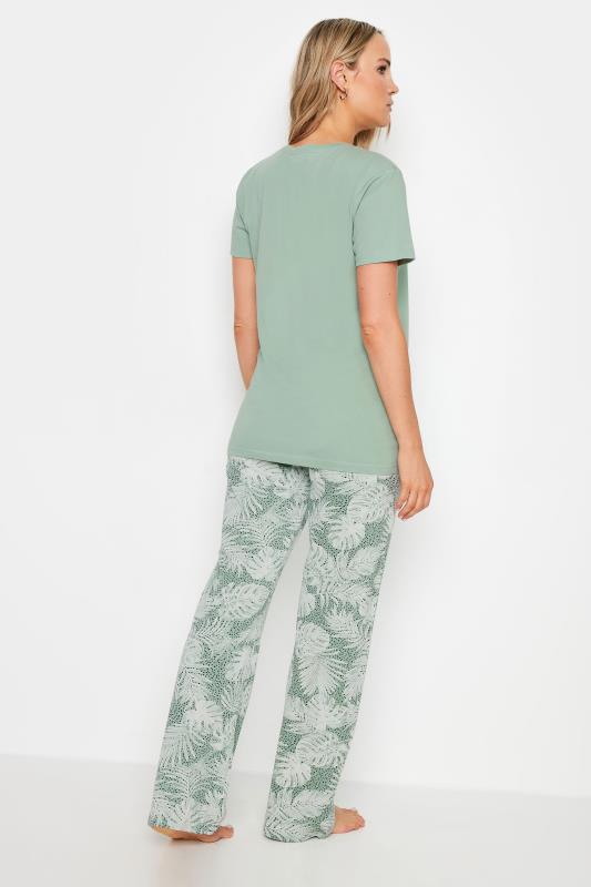 LTS Tall Mint Green Leaf Palm Print Pyjama Set | Long Tall Sally 3