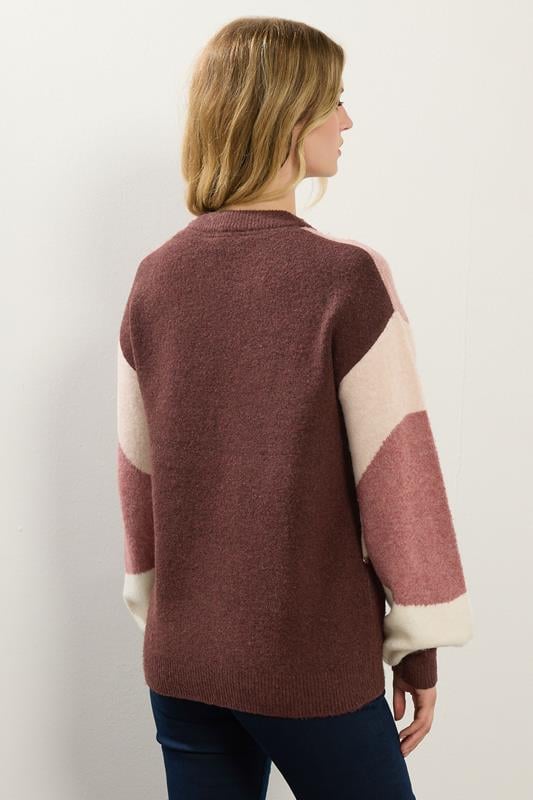 LTS Tall Pink Contrast Sequin Jumper | Long Tall Sally 3
