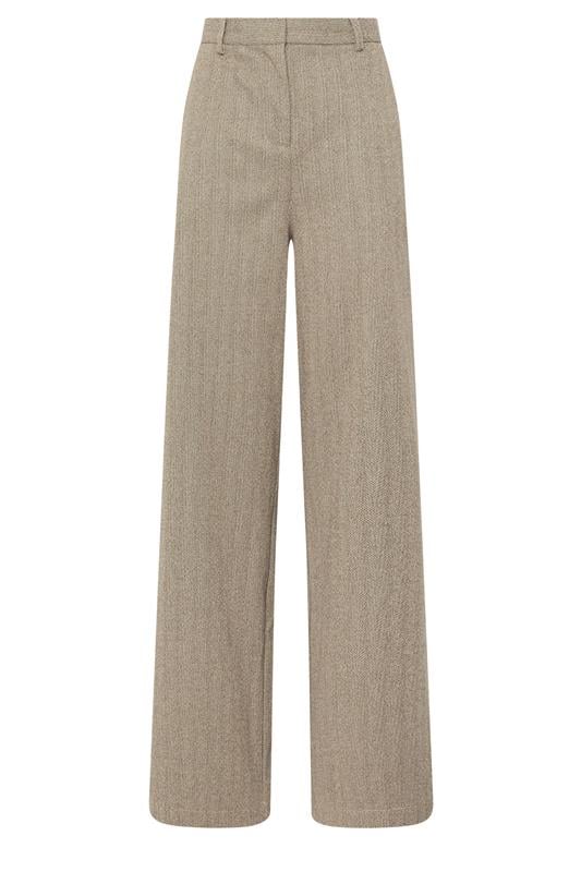 LTS PREMIUM Tall Brown Herringbone Formal Trousers | Long Tall Sally 6