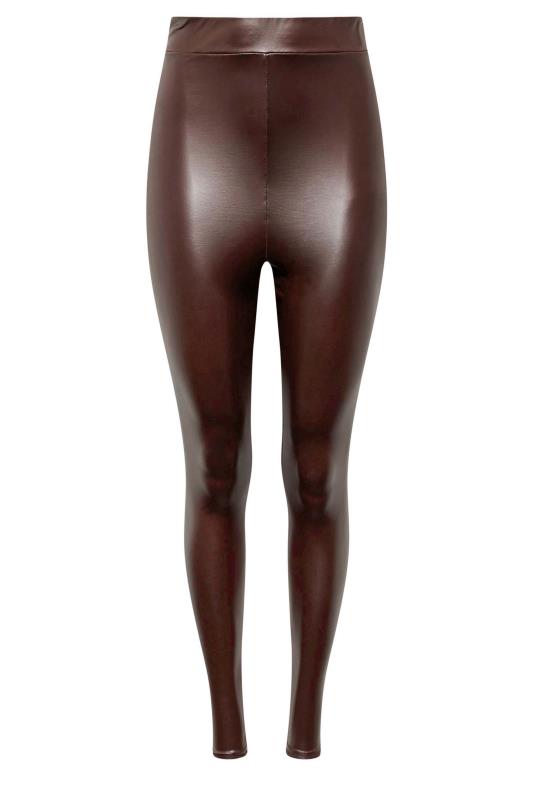 LTS Tall Women's Burgundy Red Leather Leggings | Long Tall Sally 4