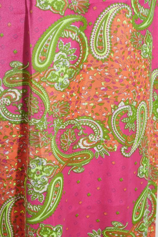 LTS Tall Women's Pink Paisley Print Satin Slip Cami Dress | Long Tall Sally 4