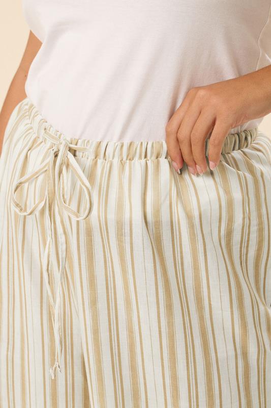 YOURS Plus Size Natural Brown Linen Look Culottes  | Yours Clothing 4
