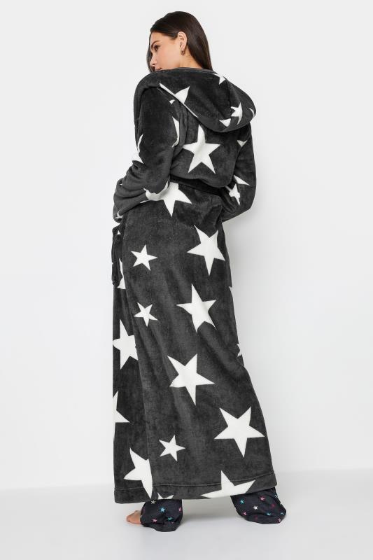 LTS Tall Women's Grey Star Print Maxi Dressing Gown | Long Tall Sally 3