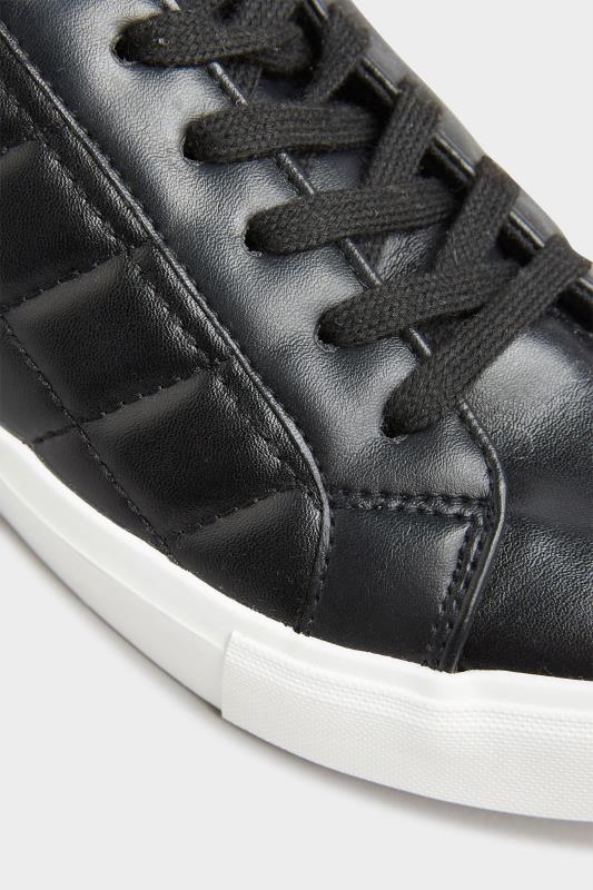 LTS Black Quilted Trainers In Standard Fit | Long Tall Sally 6