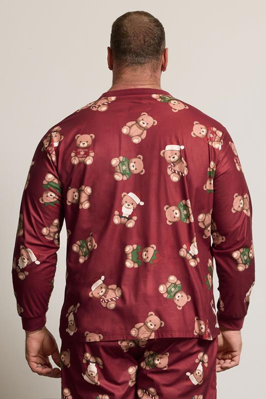 BadRhino Big & Tall Red Teddy Bear Pyjama Set | BadRhino 4