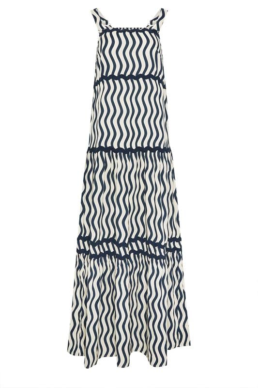 LTS Tall Women's Ivory White & Blue Swirl Maxi Dress | Long Tall Sally 6