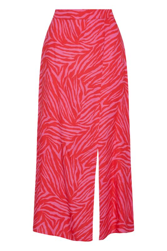Tall Women's LTS Pink Zebra Print Midi Skirt | Long Tall Sally 3