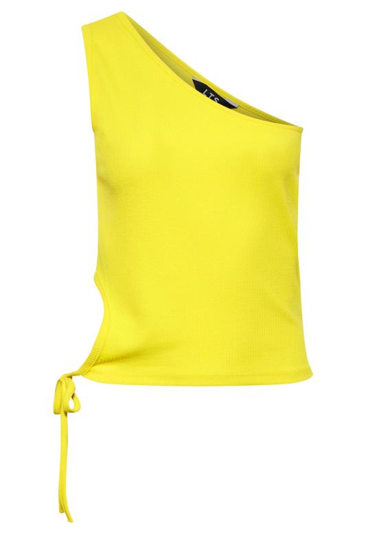 LTS Tall Women's Yellow One Shoulder Cropped Top | Long Tall Sally 5